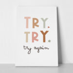 Πινακας σε καμβά TRY AGAIN