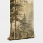 Αυτοκόλλητη Ταπετσαρία τοίχου VINTAGE FOGGY FOREST