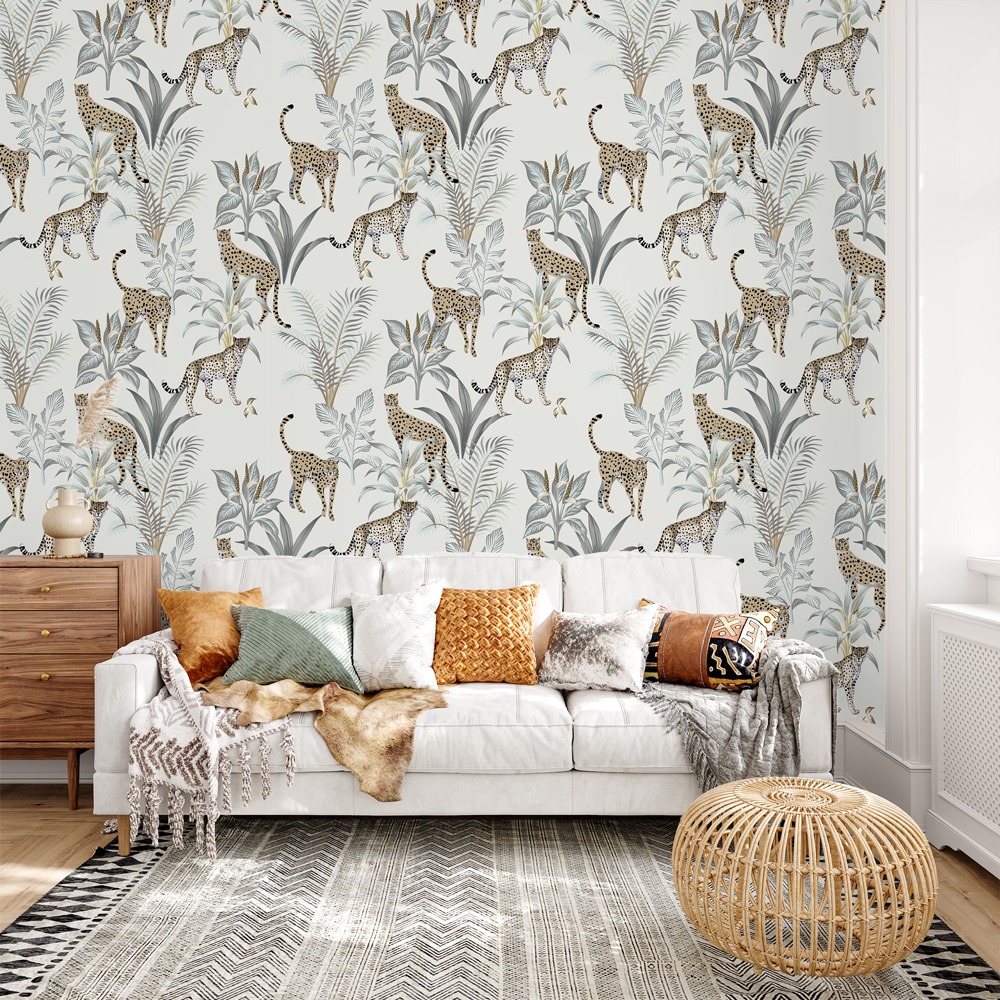 Αυτοκόλλητη Ταπετσαρία τοίχου VINTAGE LEOPARD PATTERN