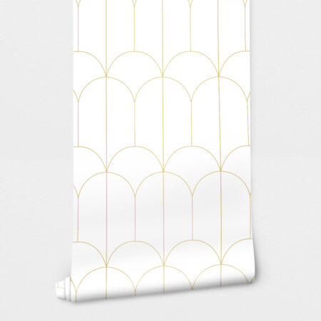 Αυτοκόλλητη Ταπετσαρία τοίχου WHITE GOLD ART DECO - Μοτίβα Sticky 2