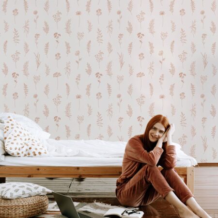 Αυτοκόλλητη Ταπετσαρία τοίχου WILDFLOWERS PATTERN - Floral - Λουλουδια