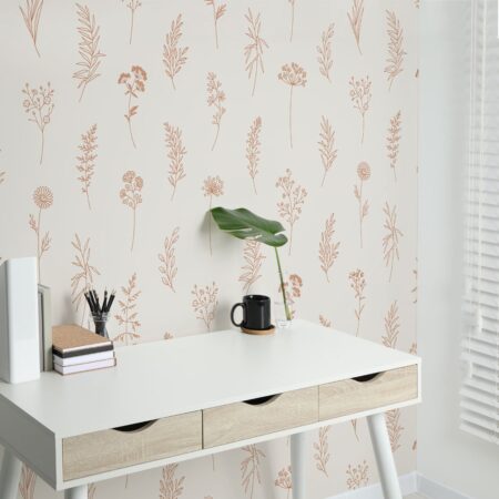 Αυτοκόλλητη Ταπετσαρία τοίχου WILDFLOWERS PATTERN - Floral - Λουλουδια Sticky 1