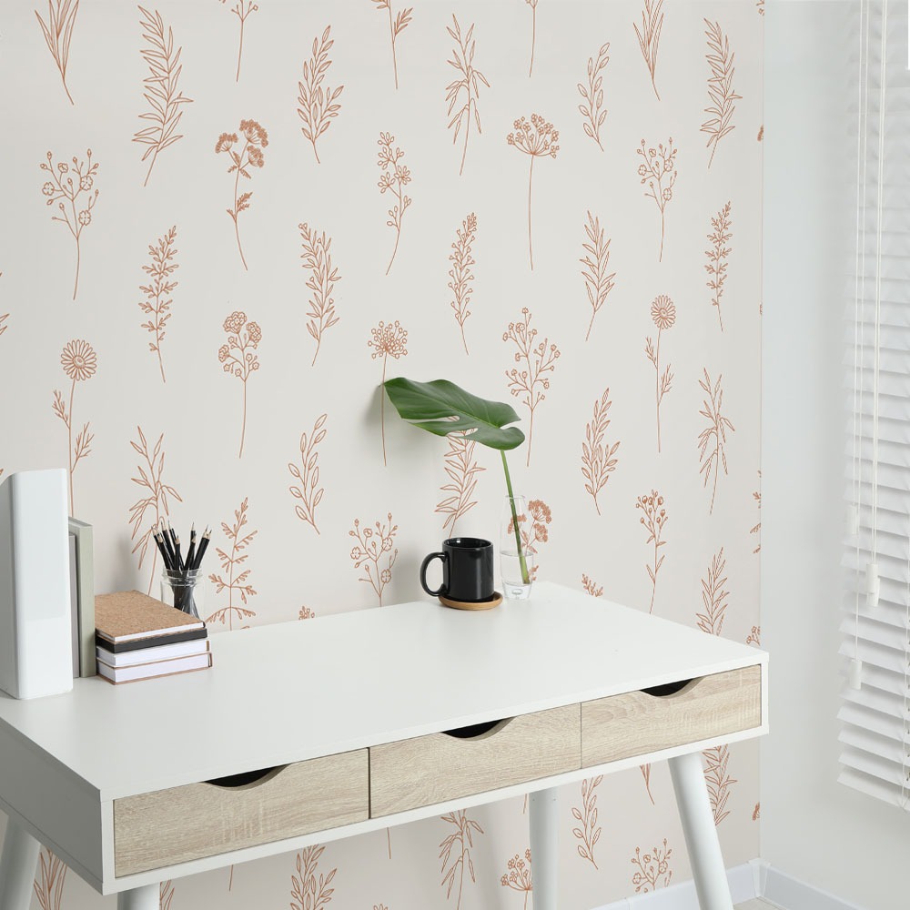 Αυτοκόλλητη Ταπετσαρία τοίχου WILDFLOWERS PATTERN