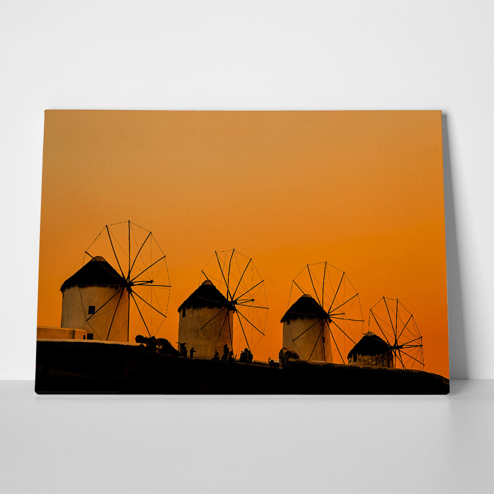 Πινακας σε καμβά WINDMILLS OF MYKONOS 6