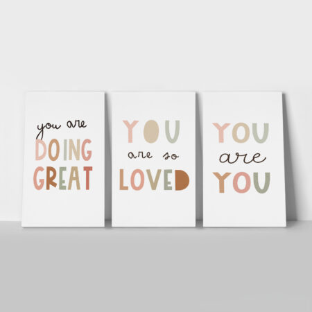 Σετ Τριπτυχος Πινακας σε καμβά YOU ARE QUOTES -  Sticky 1