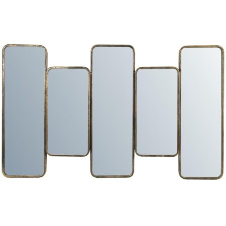 Καθρέπτης ArteLibre Καφέ Μέταλλο 100x4.5x60cm - Καθρέπτες