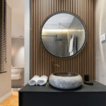 Διακοσμητικό panel τοίχου με 3D πηχακια 44 RESIDENCE πλατος 12.2cm x υψος 2.90m BROWN OAK