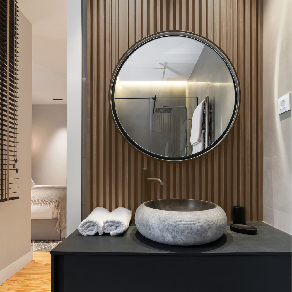 Διακοσμητικό panel τοίχου με 3D πηχακια 44 RESIDENCE πλατος 12.2cm x υψος 2.90m BROWN OAK