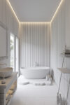 Διακοσμητικό panel τοίχου με 3D πηχακια 01 RESIDENCE πλατος 12.2cm x υψος 2.90m WHITE