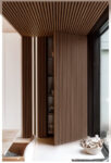 Διακοσμητικό panel τοίχου με 3D πηχακια 08 RESIDENCE πλατος 12.2cm x υψος 2.90m DARK BROWN OAK