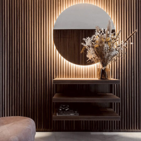 Διακοσμητικό panel τοίχου με 3D πηχακια 54 PIANO πλατος 12.2cm x υψος 2.90m WALNUT/DARK BROWN - Πανελ τοίχου με 3D πηχάκια Sticky 5