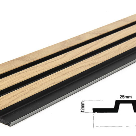 Διακοσμητικό panel τοίχου με 3D πηχακια F4 PIANO πλατος 12.2cm x υψος 2.90m NAT.OAK/BLACK - Πανελ τοίχου με 3D πηχάκια Sticky 3