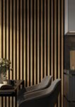 Διακοσμητικό panel τοίχου με 3D πηχακια F4 PIANO πλατος 12.2cm x υψος 2.90m NAT.OAK/BLACK