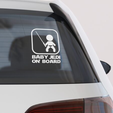 Αυτοκολλητο Αυτοκινητου BABY JEDI ON BOARD - Αυτοκόλλητα Baby on board