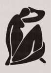 Πινακας σε καμβά BLACK FEMALE SILHOUETTE