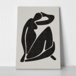 Πινακας σε καμβά BLACK FEMALE SILHOUETTE