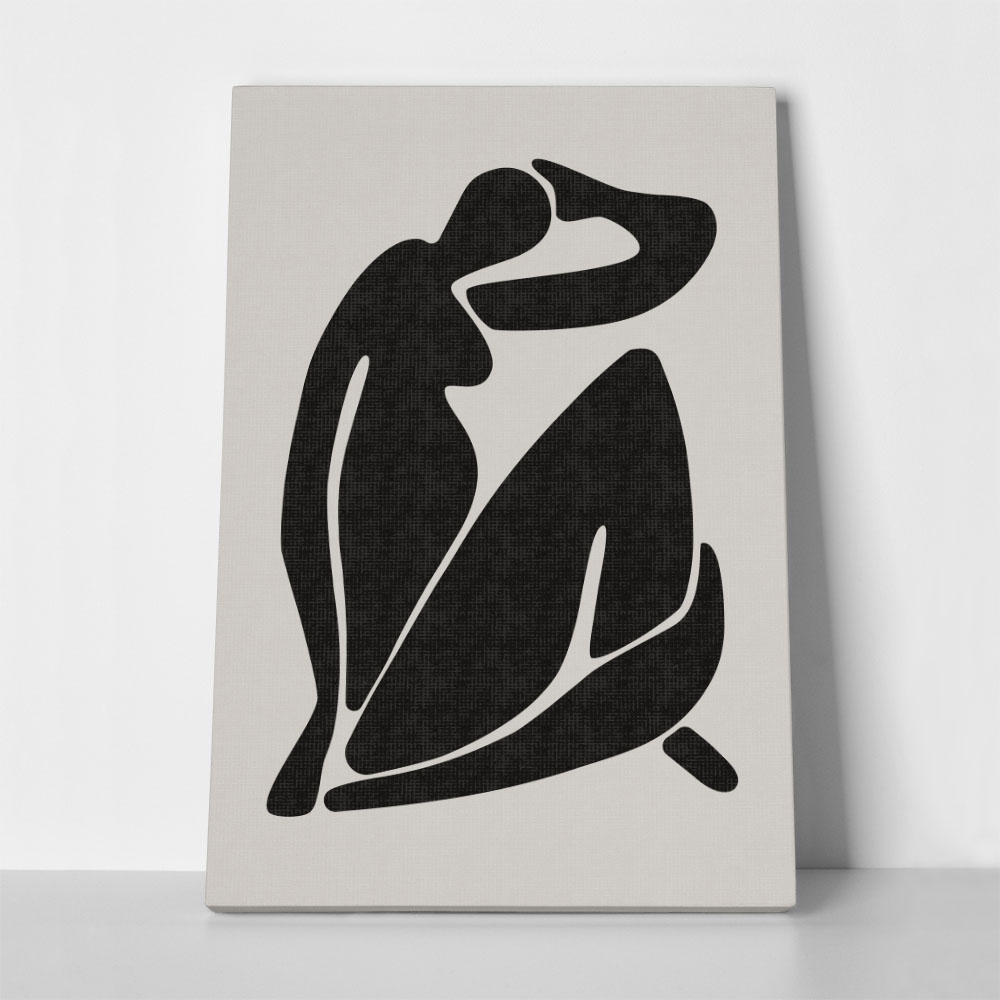 Πινακας σε καμβά BLACK FEMALE SILHOUETTE