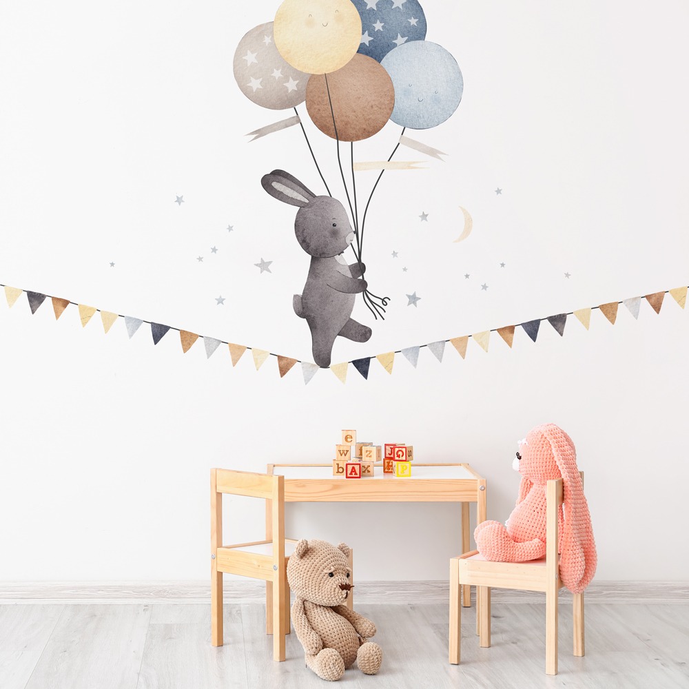 Αυτοκόλλητο Τοίχου BUNNY TIGHT ROPE