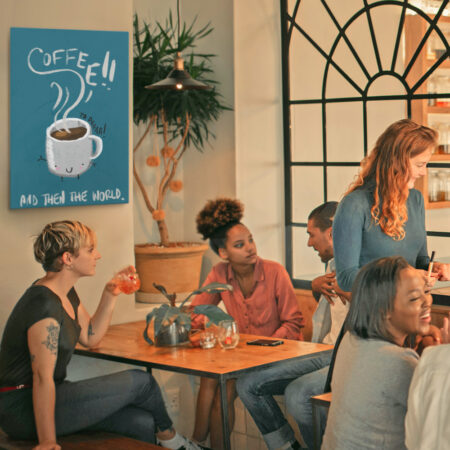Πινακας σε καμβά COFFEE AND THEN THE WORLD - Food and Drink