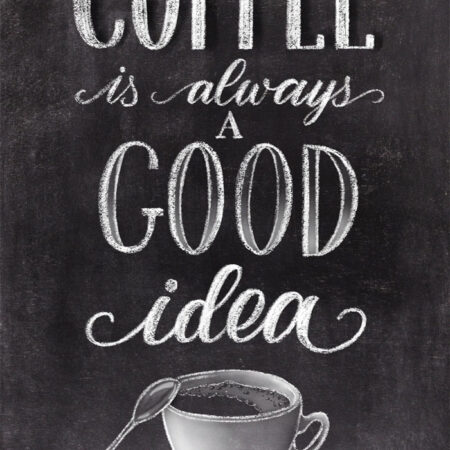 Πινακας σε καμβά COFFEE IS ALWAYS A GOOD IDEA - Food and Drink Sticky 5