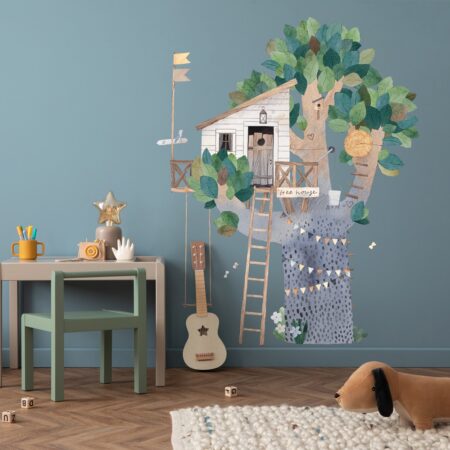 Aυτοκόλλητο Τοίχου CUTE TREE HOUSE - Βρεφικα & Παιδικά