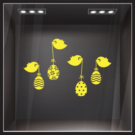 Αυτοκόλλητο Βιτρίνας EASTER BIRDS - Πασχαλινή βιτρίνα Sticky 4