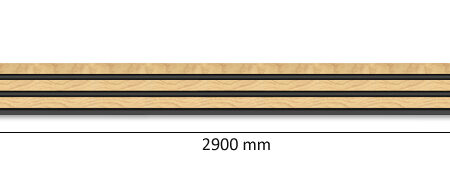 Διακοσμητικό panel τοίχου με 3D πηχακια F4 PIANO πλατος 12.2cm x υψος 2.90m NAT.OAK/BLACK - Πανελ τοίχου με 3D πηχάκια Sticky 7