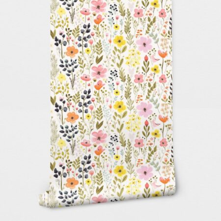 Αυτοκόλλητη Ταπετσαρία τοίχου FLOWERS MEADOW - Floral - Λουλουδια Sticky 2