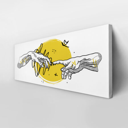 Πίνακας Πανοραμικός Σε Καμβά GEOMETRIC CREATION OF ADAM - Michelangelo Sticky 3
