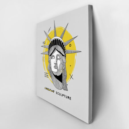 Πίνακας Τετράγωνος GEOMETRIC STATUE OF LIBERTY - Αξιοθεατα και Ιστορια Sticky 3