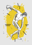 Πινακας σε καμβά GEOMETRIC STYLE DISCOBOLUS