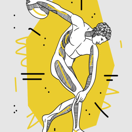 Πινακας σε καμβά GEOMETRIC STYLE DISCOBOLUS - Πορτραιτα και Φιγουρες Sticky 5