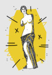 Πινακας σε καμβά GEOMETRIC YELLOW VENUS