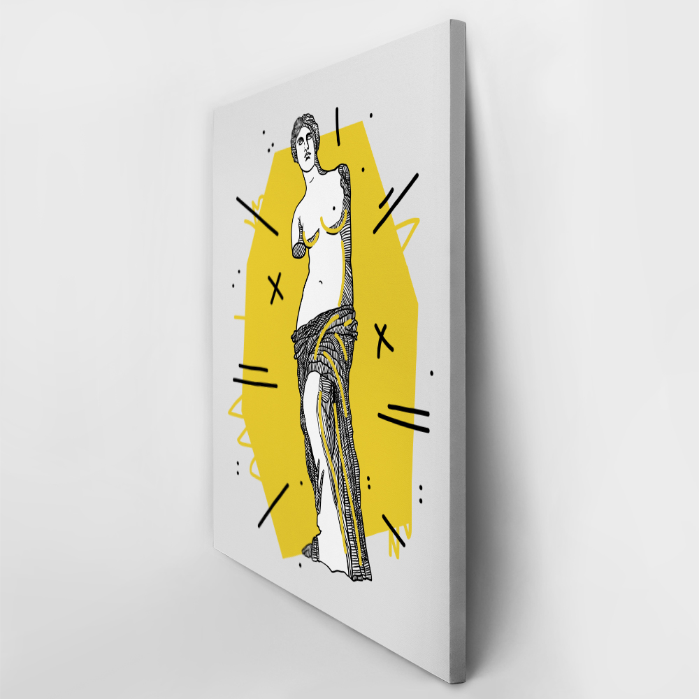 Πινακας σε καμβά GEOMETRIC YELLOW VENUS