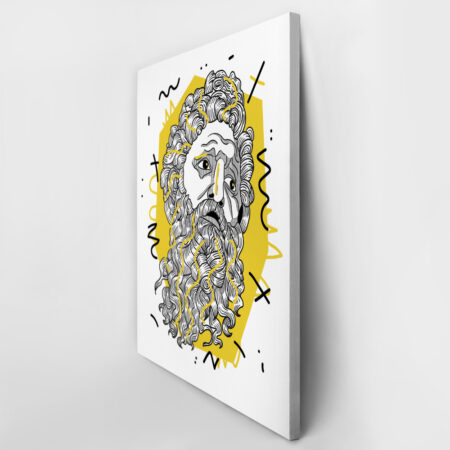 Πινακας σε καμβά GEOMETRIC YELLOW ZEUS - Πορτραιτα και Φιγουρες Sticky 3