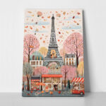Πινακας σε καμβά HAND DRAWN EIFFEL TOWER