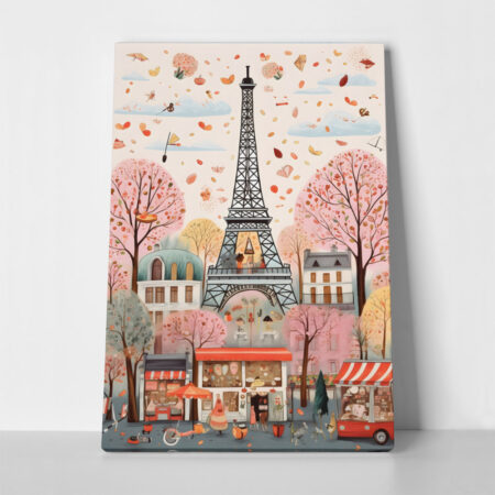 Πινακας σε καμβά HAND DRAWN EIFFEL TOWER - Παρισι Sticky 1