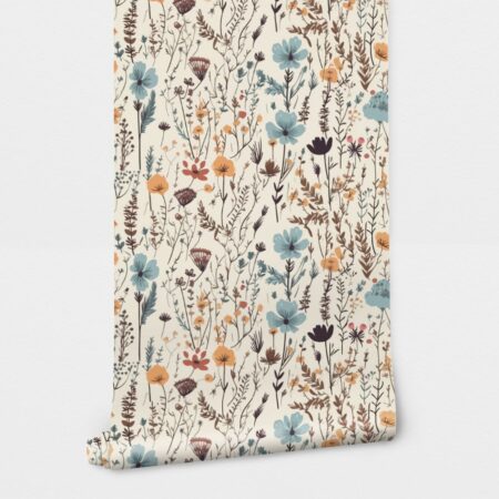 Αυτοκόλλητη Ταπετσαρία τοίχου HERBS AND FLOWERS PATTERN - Floral - Λουλουδια Sticky 2