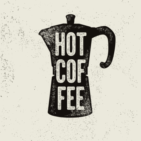 Πίνακας Τετράγωνος HOT COFFEE - Food and Drink Sticky 5
