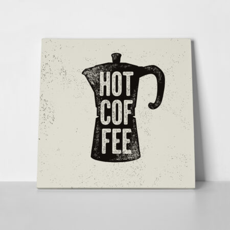 Πίνακας Τετράγωνος HOT COFFEE - Food and Drink Sticky 1