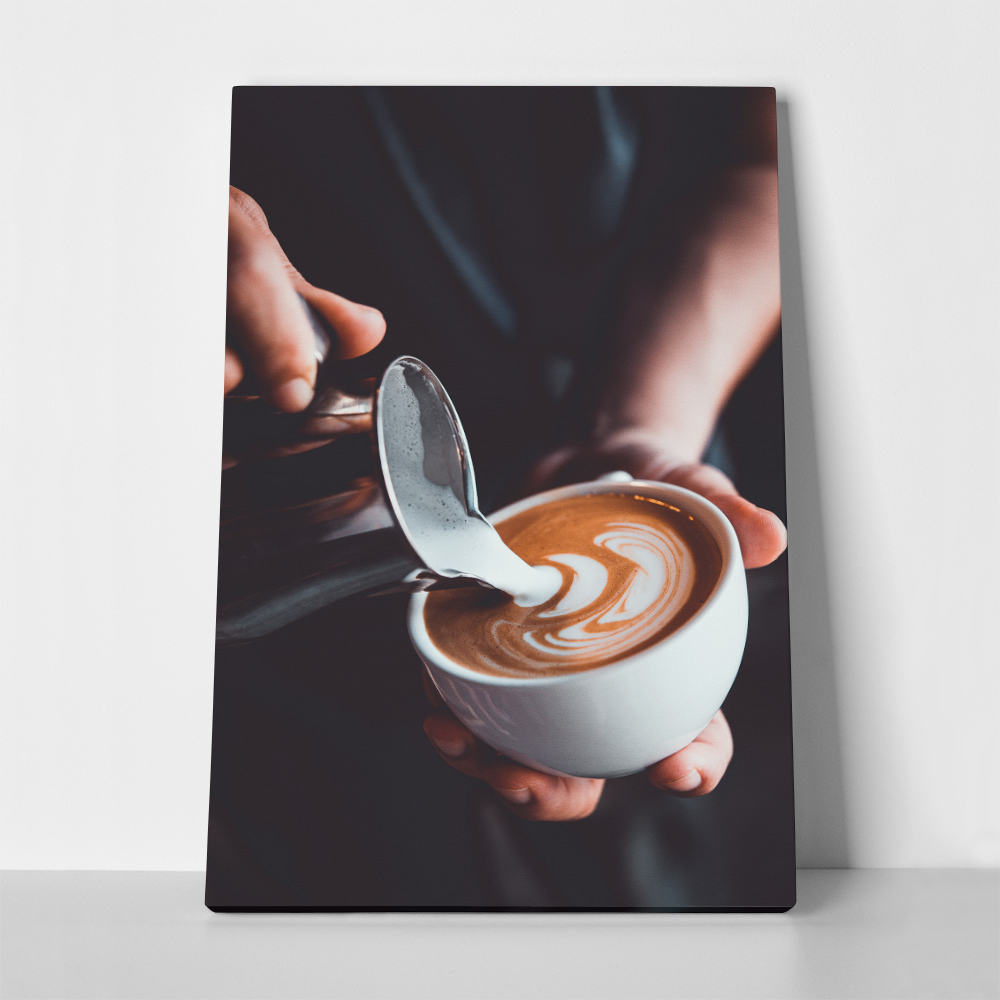 Πινακας σε καμβά LATTE ART COFFEE
