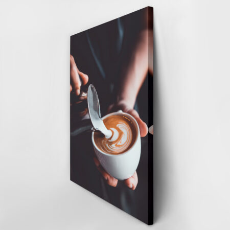 Πινακας σε καμβά LATTE ART COFFEE - Food and Drink Sticky 3