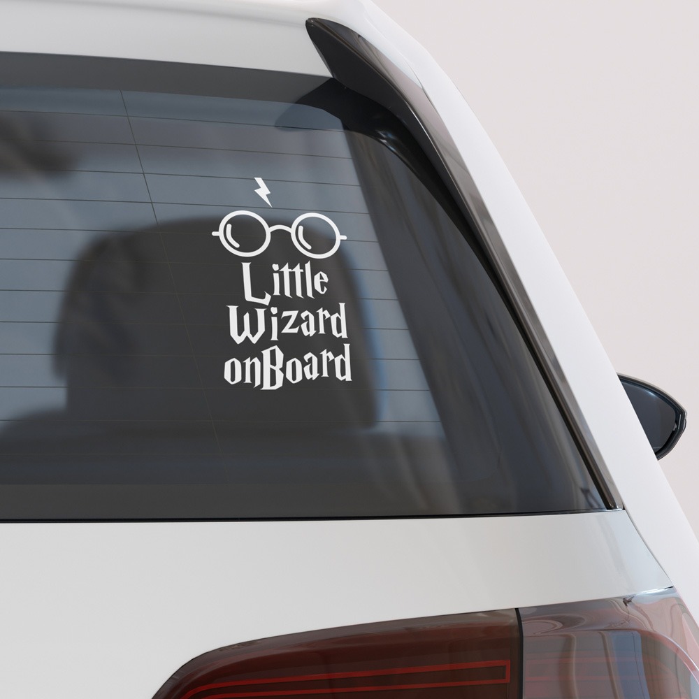 Αυτοκολλητο Αυτοκινητου LITTLE WIZARD ON BOARD