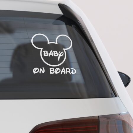 Αυτοκολλητο Αυτοκινητου MICKEY ON BOARD - Αυτοκόλλητα Baby on board Sticky 2