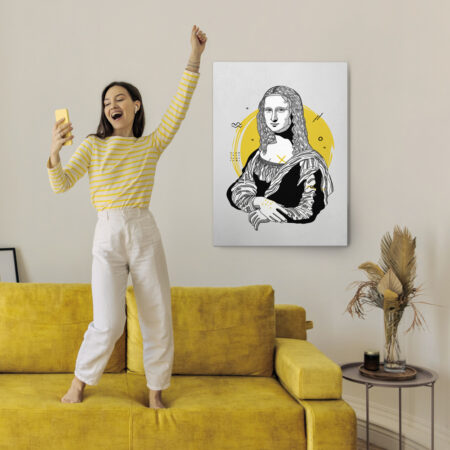 Πινακας σε καμβά MODERN MONA LISA - Leonardo Da Vinci