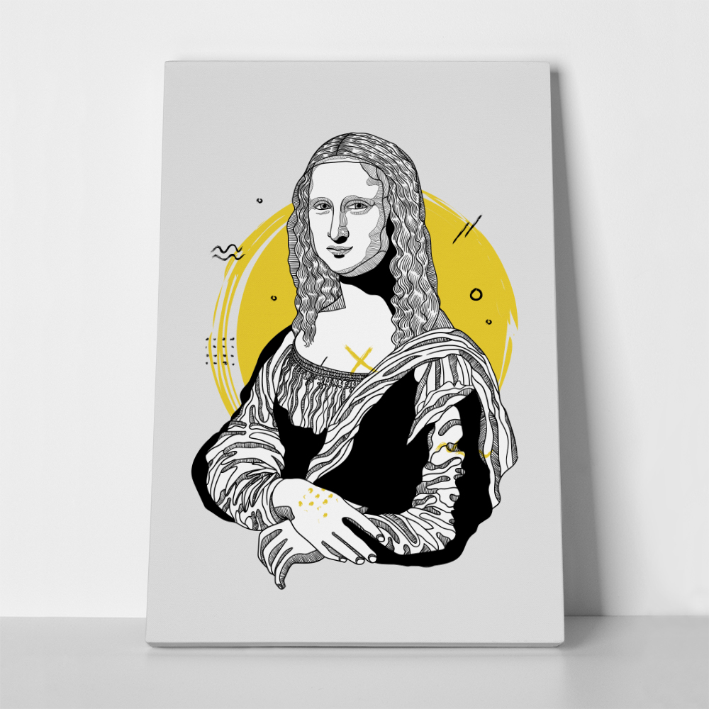 Πινακας σε καμβά MODERN MONA LISA