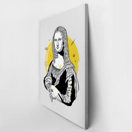Πινακας σε καμβά MODERN MONA LISA - Leonardo Da Vinci Sticky 3