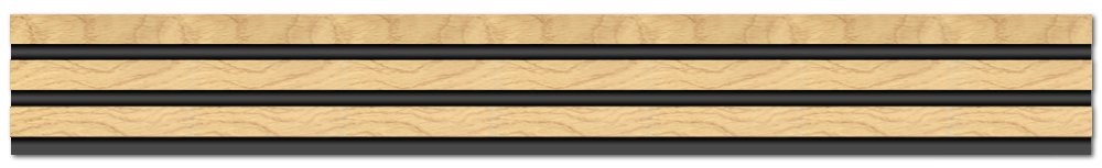 Διακοσμητικό panel τοίχου με 3D πηχακια F4 PIANO πλατος 12.2cm x υψος 2.90m NAT.OAK/BLACK