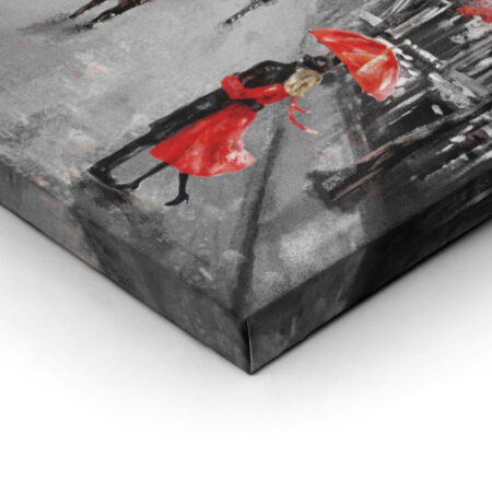 Πινακας σε καμβά PARIS BLACK WHITE AND RED PAINTING - Παρισι Sticky 4