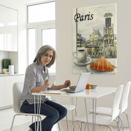 Πινακας σε καμβά PARIS BREAKFAST - Food and Drink